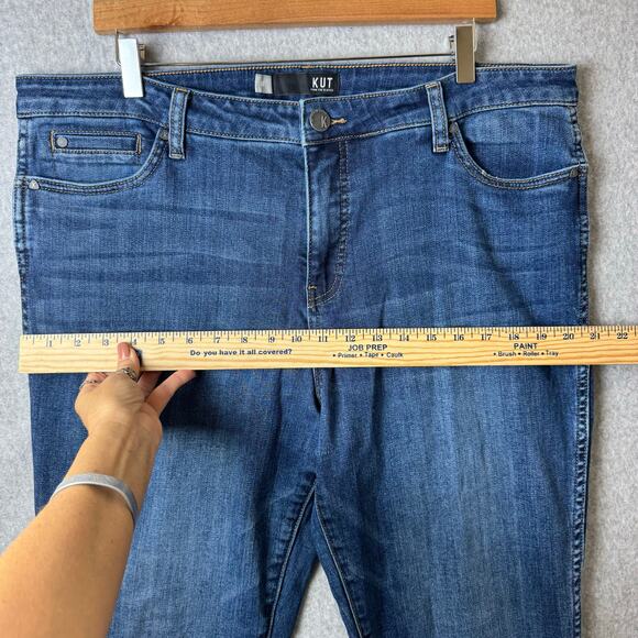 Kut From Kloth Jeans Catherine Fab Ab High Rise Womens 16 Dark Wash Boyfriend - Picture 7 of 13